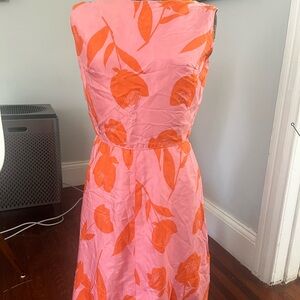 Vintage 50s Pink and Orange Dress